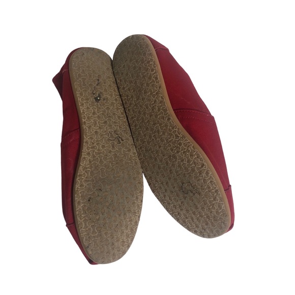 Toms Alpargata red slip on canvas shoes Sz 9 - Picture 4 of 4